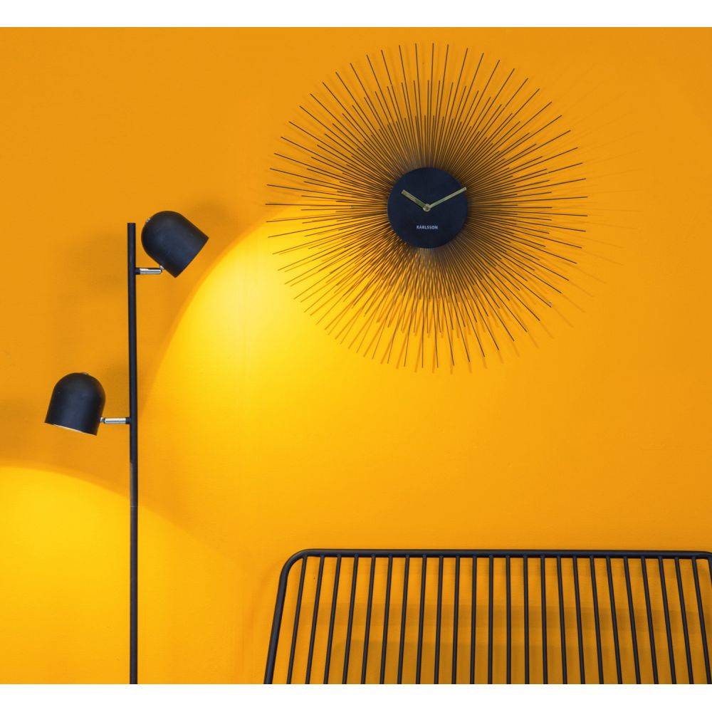 Karlsson - Horloge en métal Peony 60 cm Noir - Imagen 2