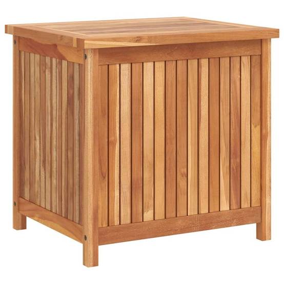 Coffre de rangement de jardin bois de teck naturel 60 x 50 x 58 cm - PANGIVO - Image 2