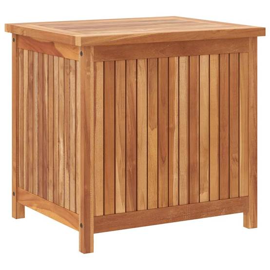 Coffre de rangement de jardin bois de teck naturel 60 x 50 x 58 cm - PANGIVO - Image 6