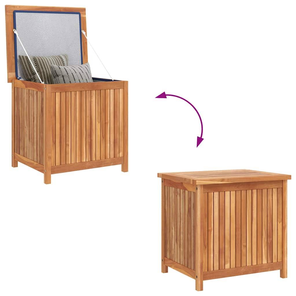 Coffre de rangement de jardin bois de teck naturel 60 x 50 x 58 cm - PANGIVO - Image 8