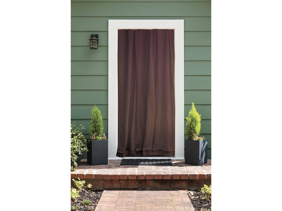Morel - Rideau de porte moustiquaire en toile camel 140 x 225 cm - Morel