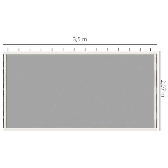 ComfortXL - Lot 4 moustiquaires nylon pour tonnelle pavillon jardin protection insectes 352x207cm Blanc - ComfortXL Outdoor Living - Image 5