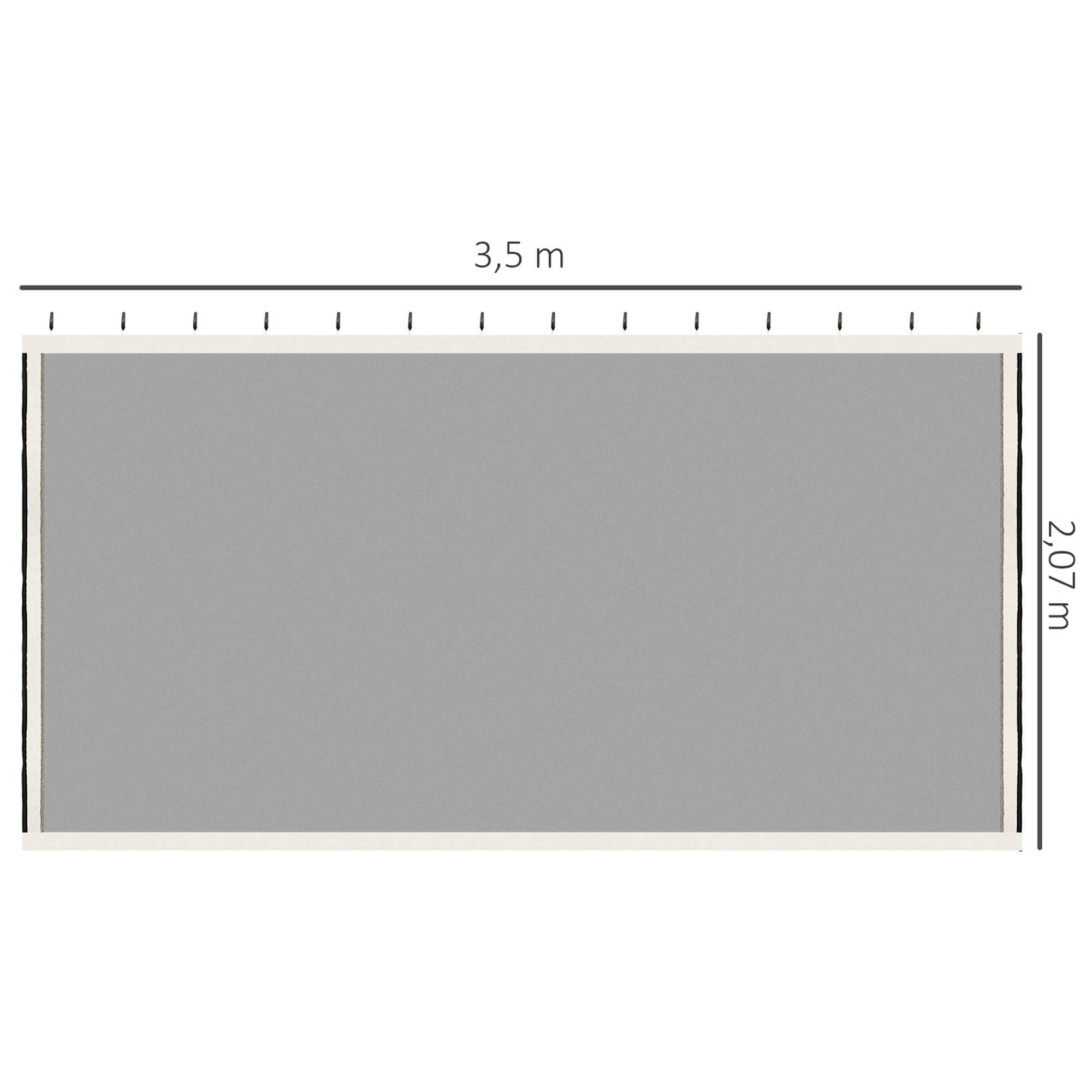 ComfortXL - Lot 4 moustiquaires nylon pour tonnelle pavillon jardin protection insectes 352x207cm Blanc - ComfortXL Outdoor Living - Image 5