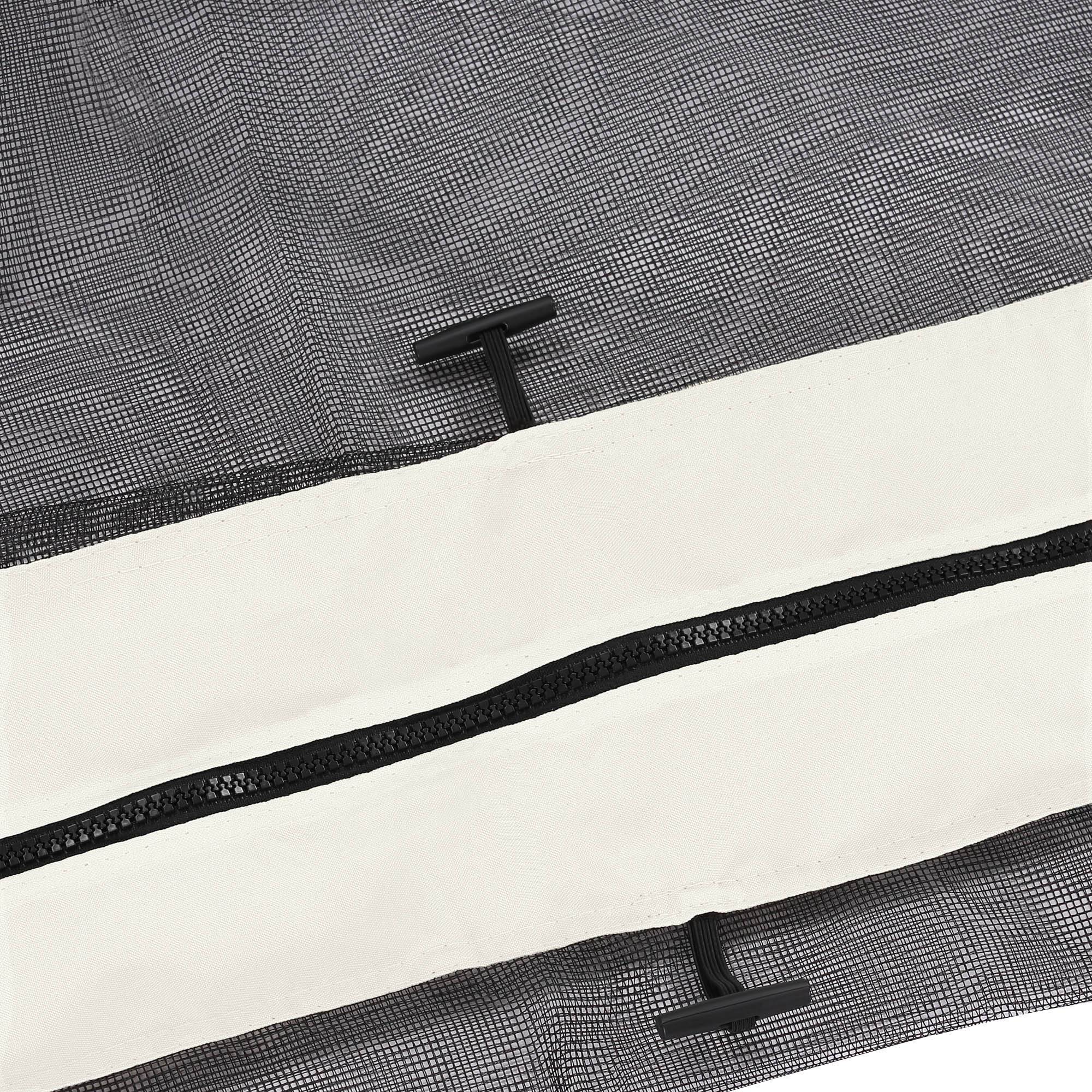 ComfortXL - Lot 4 moustiquaires nylon pour tonnelle pavillon jardin protection insectes 352x207cm Blanc - ComfortXL Outdoor Living - Image 10