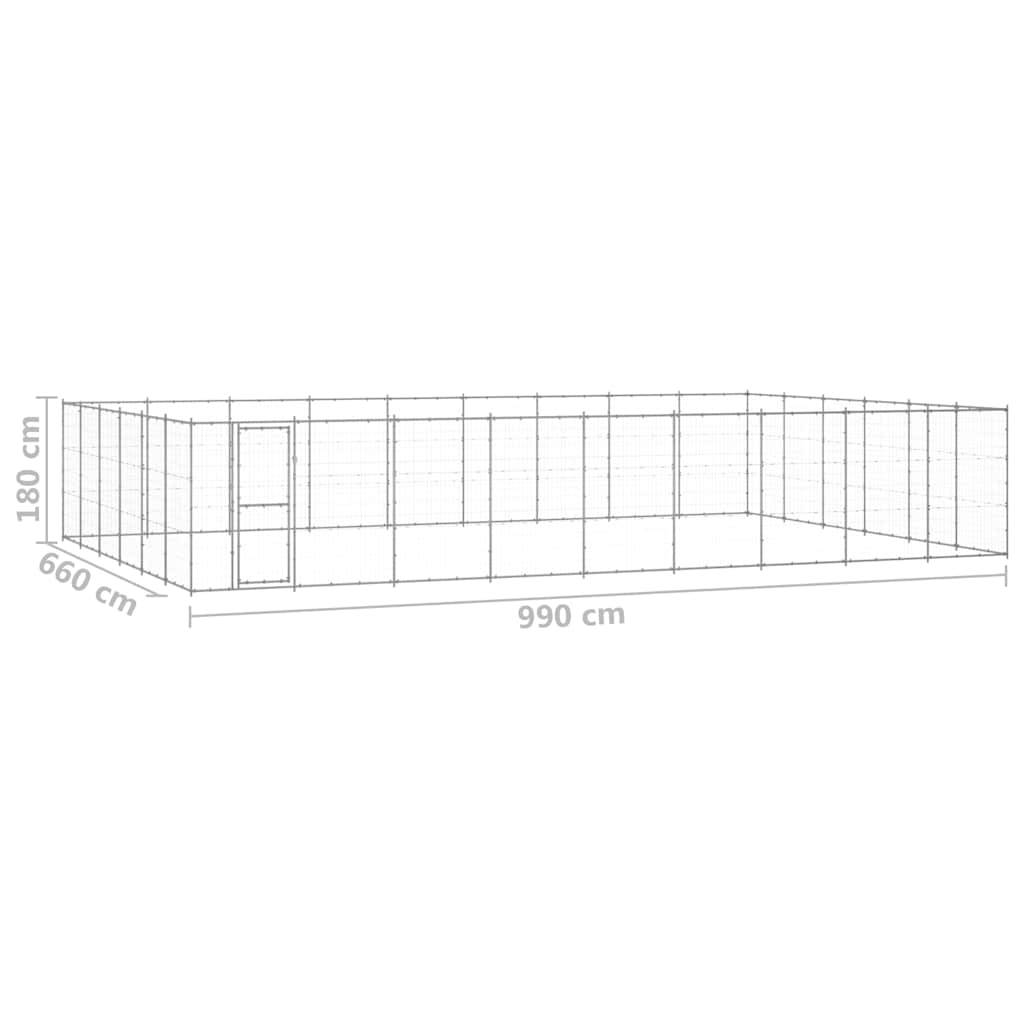 Vidaxl - Chenil extérieur Acier galvanisé 65,34 m² vidaXL 3082331 - Imagen 7