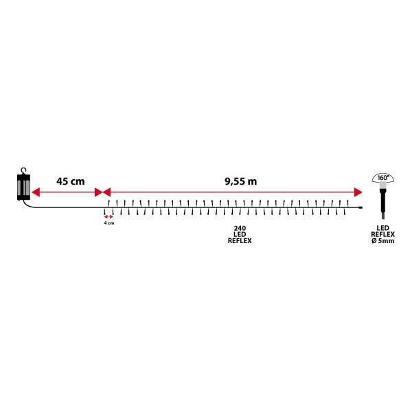 Lotti - Guirlande lumineuse 10M 240 LED multicolore à piles intérieur extérieur Lotti - Imagen 2