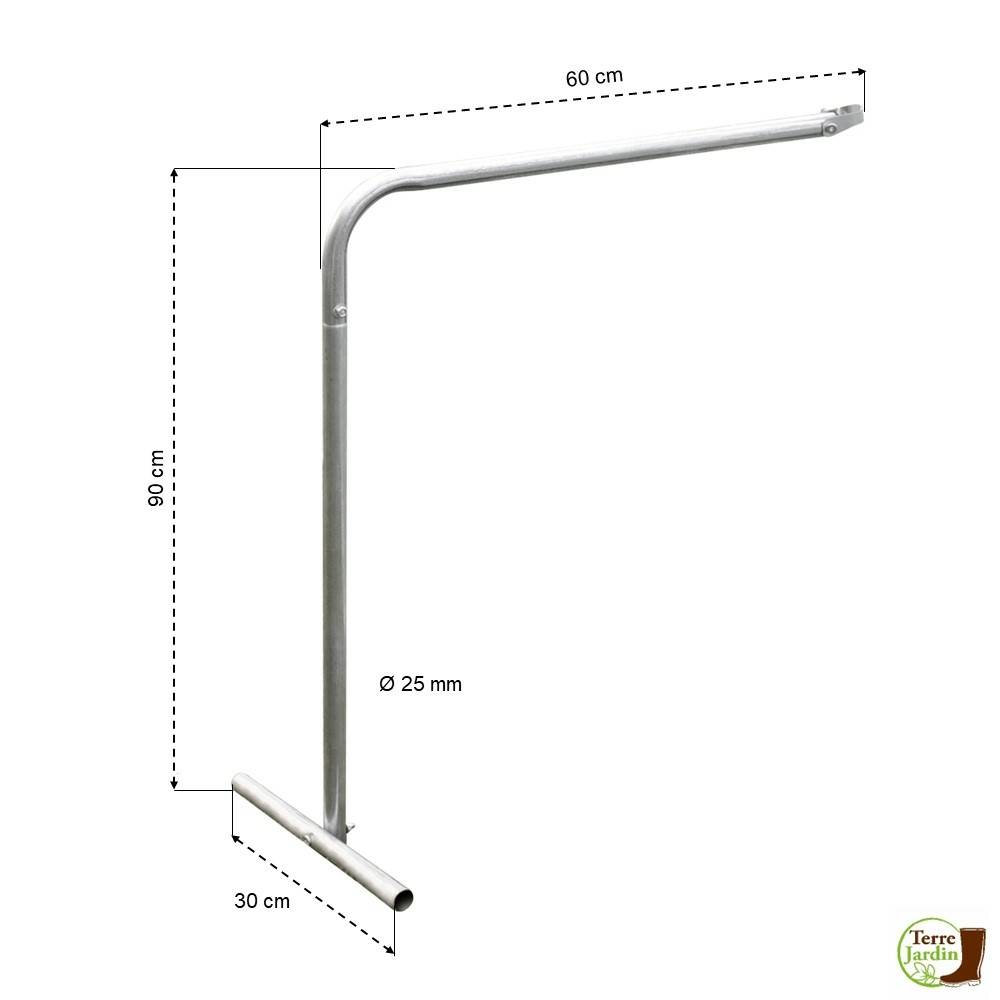2 pieds pour étagère de serre jardin - Image 2