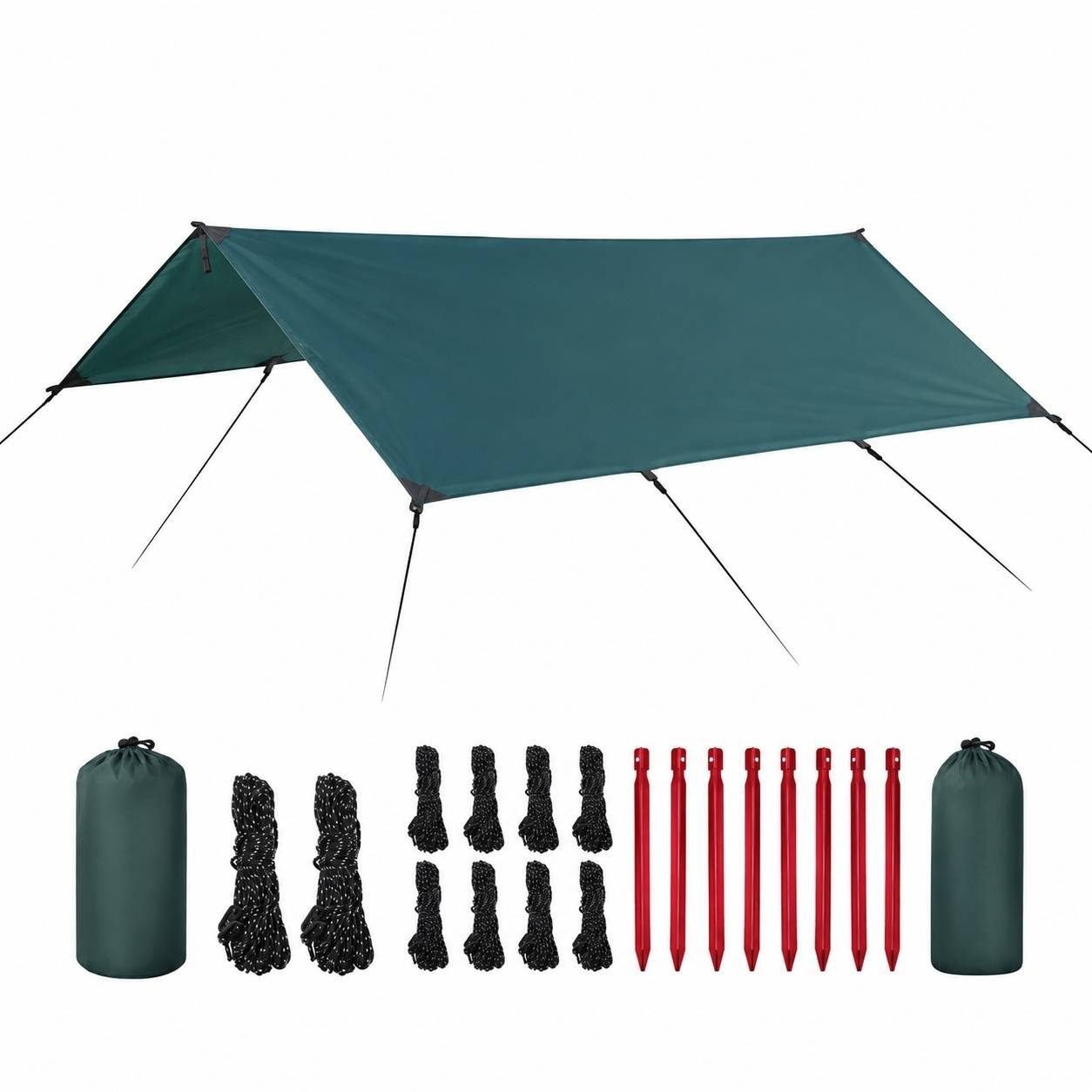 Bâche Tente Camping Imperméable Ultralégère Polyester Résistante Déchirure - Image 1