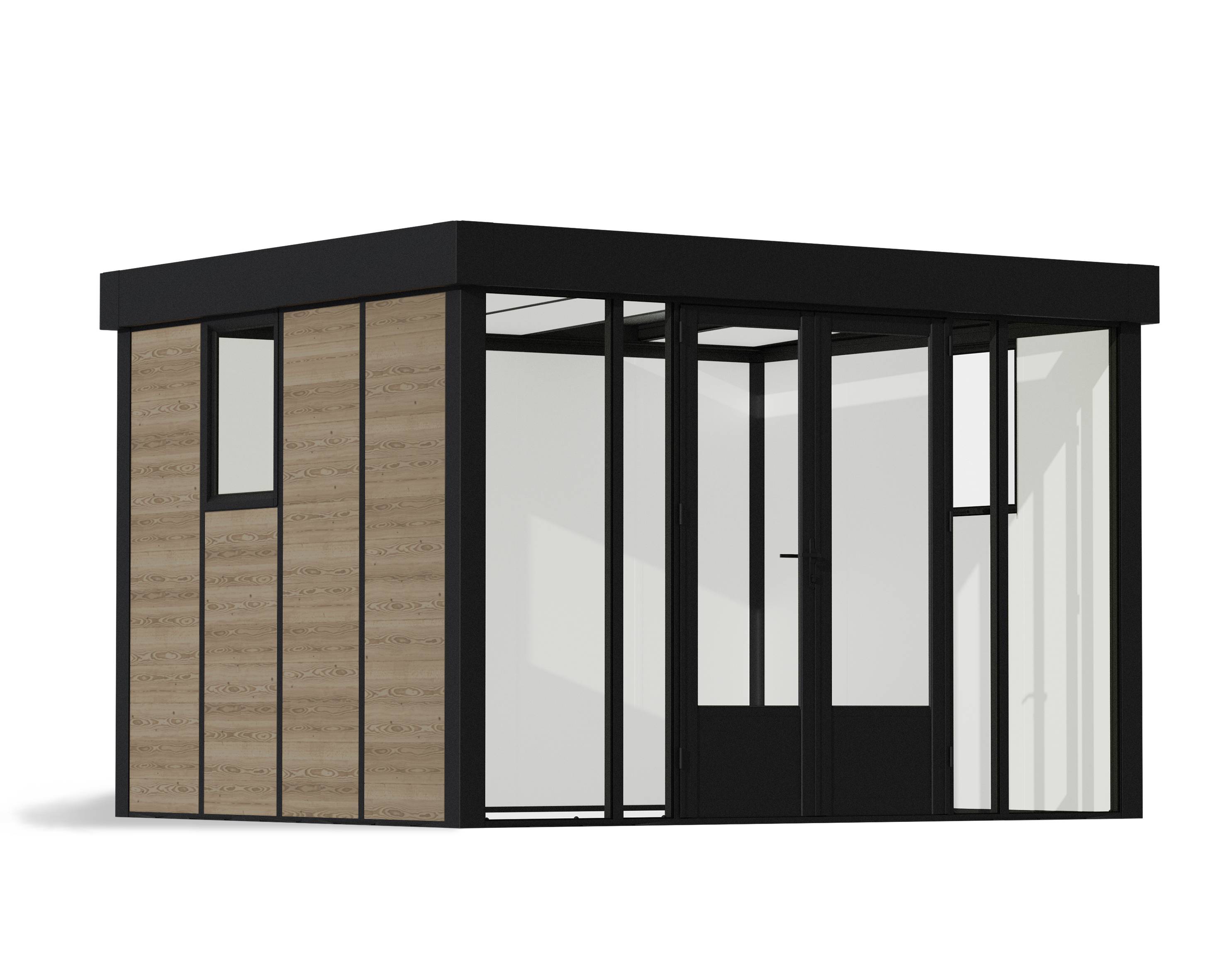 Canopia - Canopia Studio de jardin Copenhagen 287 x 351 cm Aluminium et WPC Noir - Imagen 1
