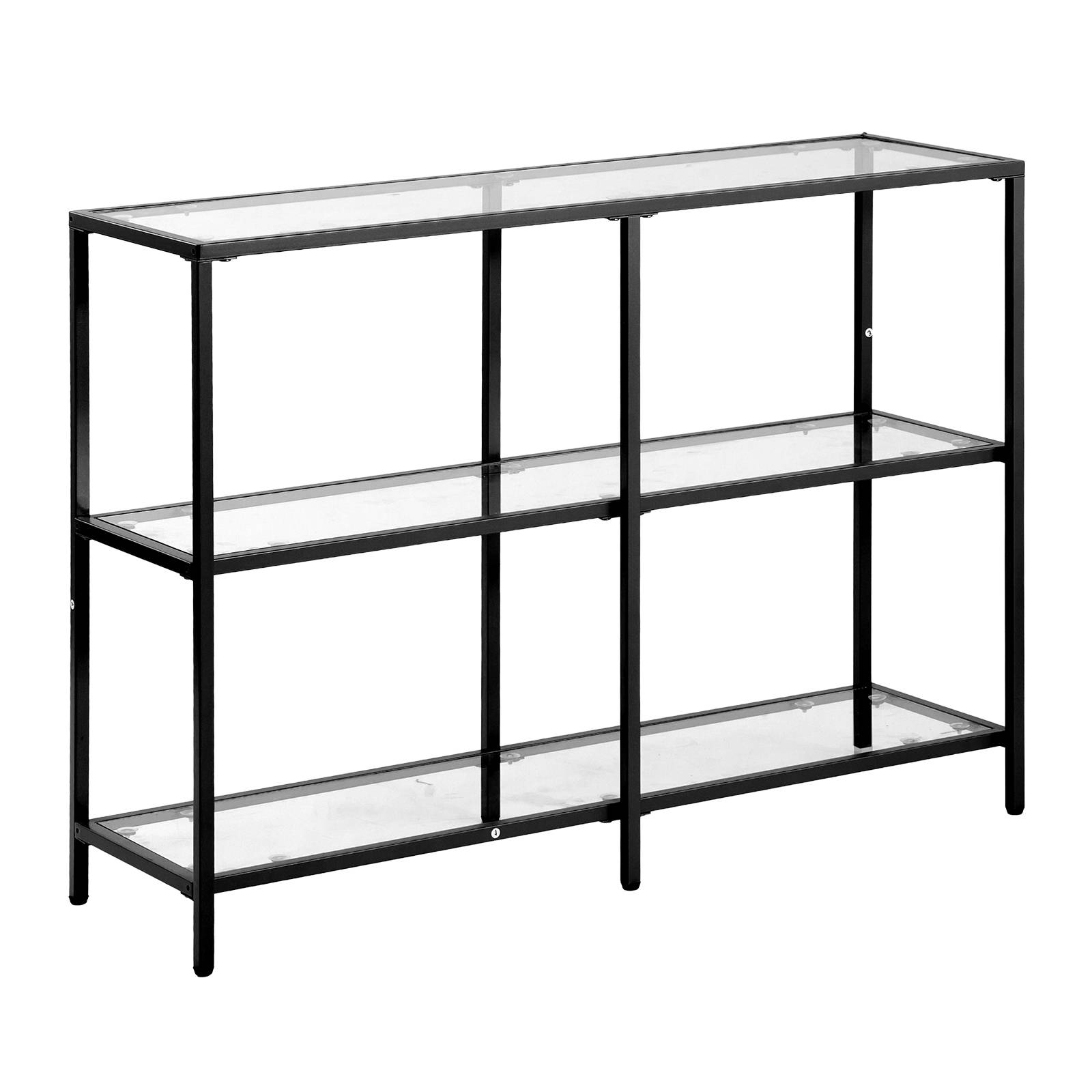 VEVOR Table console verre 3 niveaux, rectangulaire, moderne, noir. - Image 9