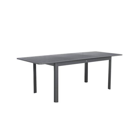 sweeek - Table de jardin anthracite SEATTLE extensible aluminium. 8 places. 173 / 236.5 x 100 x 75 cm | sweeek - Image 2