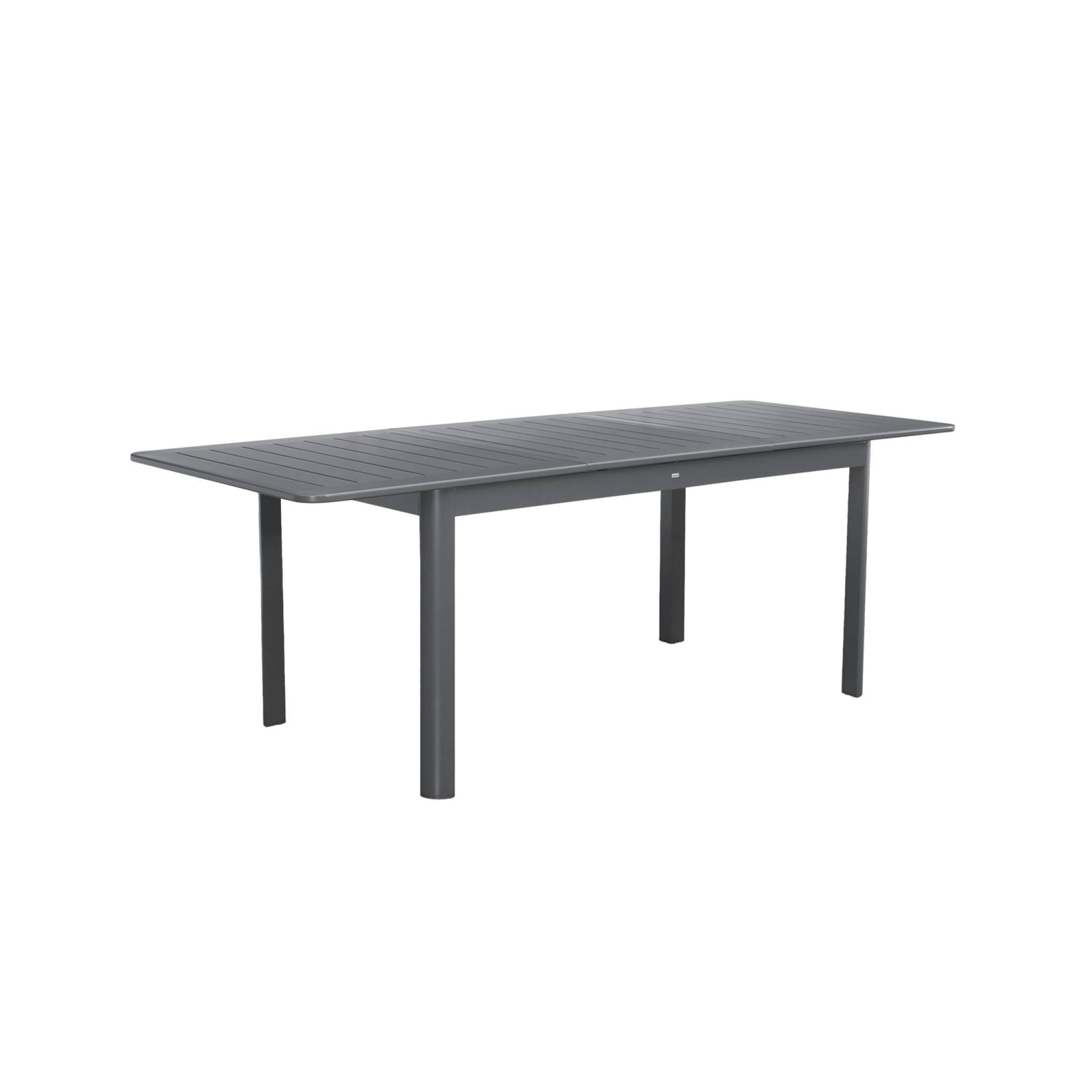 sweeek - Table de jardin anthracite SEATTLE extensible aluminium. 8 places. 173 / 236.5 x 100 x 75 cm | sweeek - Image 2