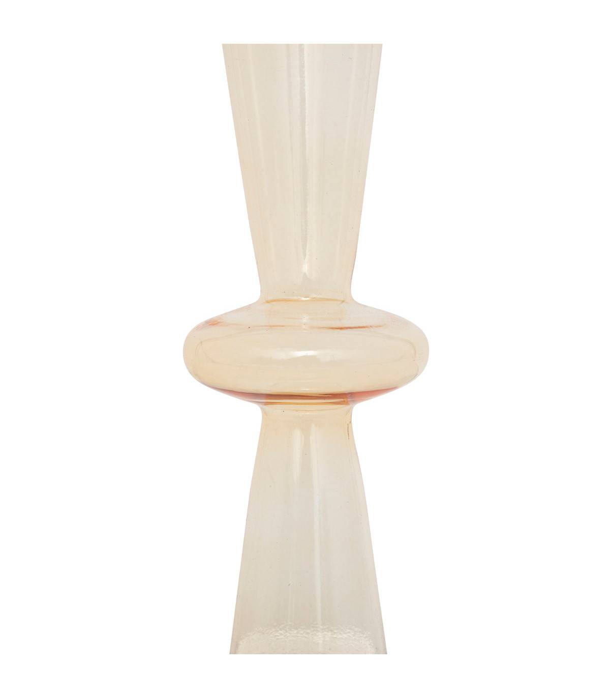 Bougeoir Chandelier en Verre Jaune H 29.5 cm - Image 2