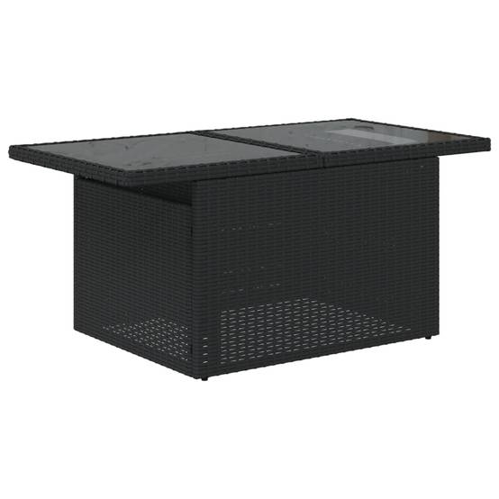 PANGIVO - Table de jardin résine tressée verre noir 100 x 55 x 73 cm - PANGIVO - Image 4