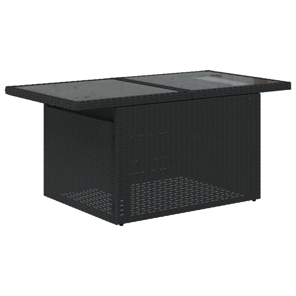 PANGIVO - Table de jardin résine tressée verre noir 100 x 55 x 73 cm - PANGIVO - Image 4