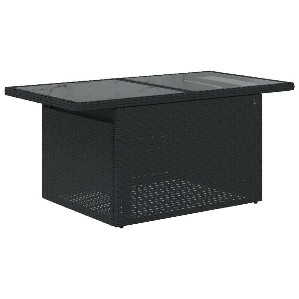 PANGIVO - Table de jardin résine tressée verre noir 100 x 55 x 73 cm - PANGIVO - Image 7