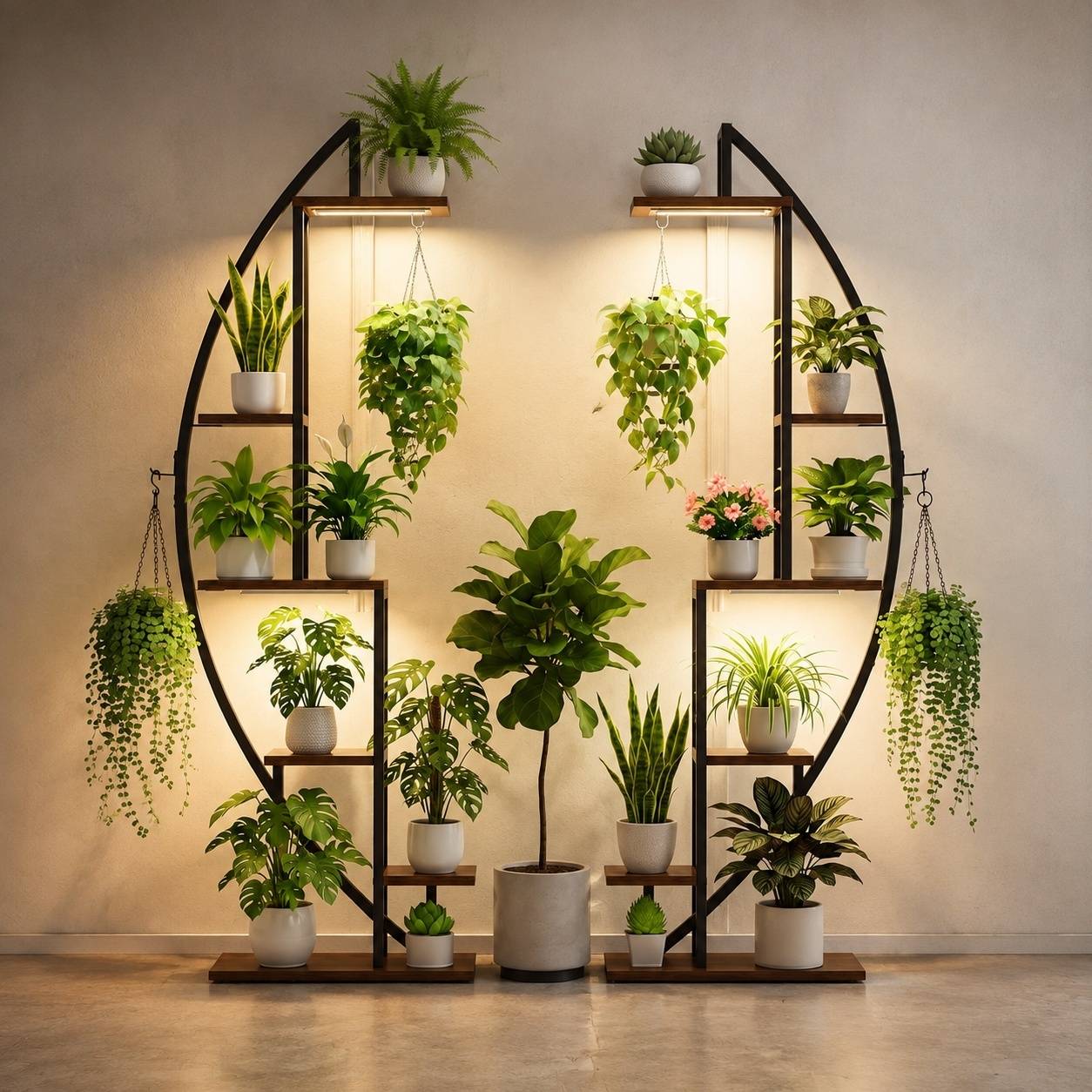 Étagère à Plantes 6 Niveaux avec Lumières de Culture Grand Ecran pour Salon Intérieur - Image 2