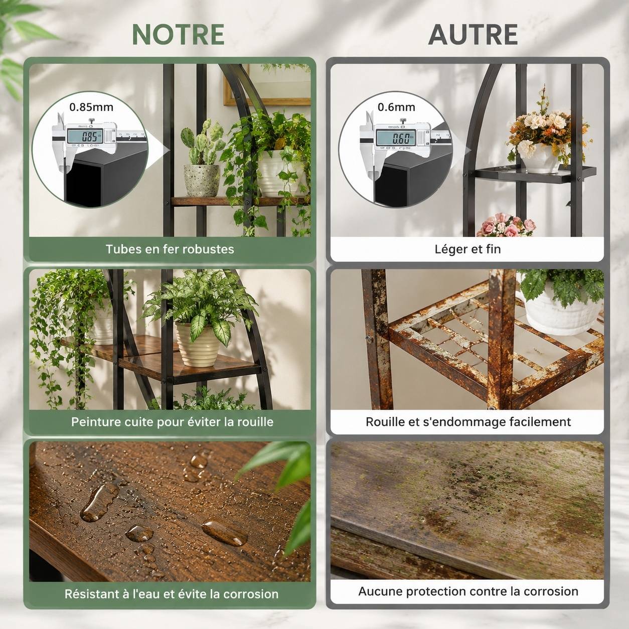 Étagère à Plantes 6 Niveaux avec Lumières de Culture Grand Ecran pour Salon Intérieur - Image 9