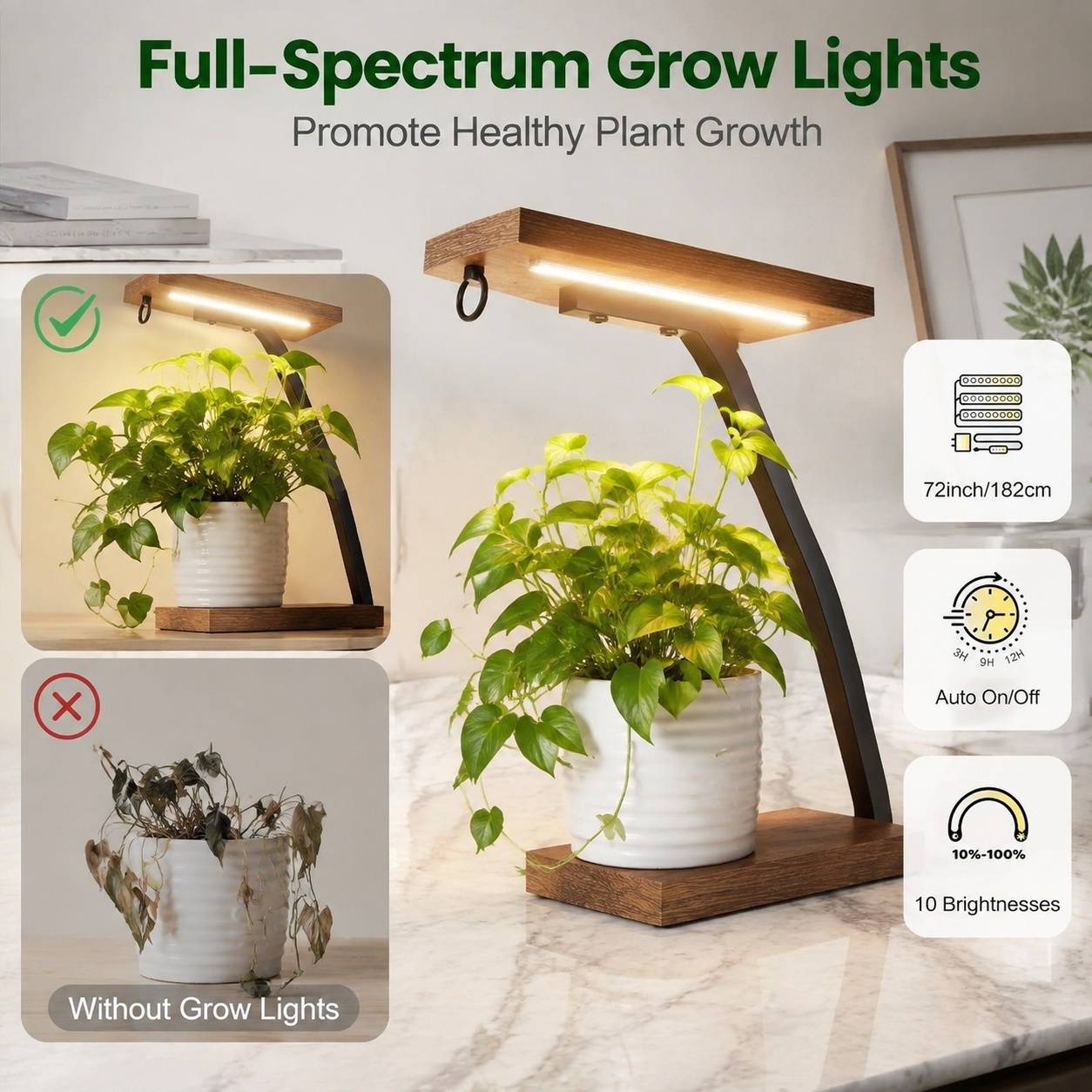 Étagère à Plantes 6 Niveaux avec Lumières de Culture Grand Ecran pour Salon Intérieur - Image 4