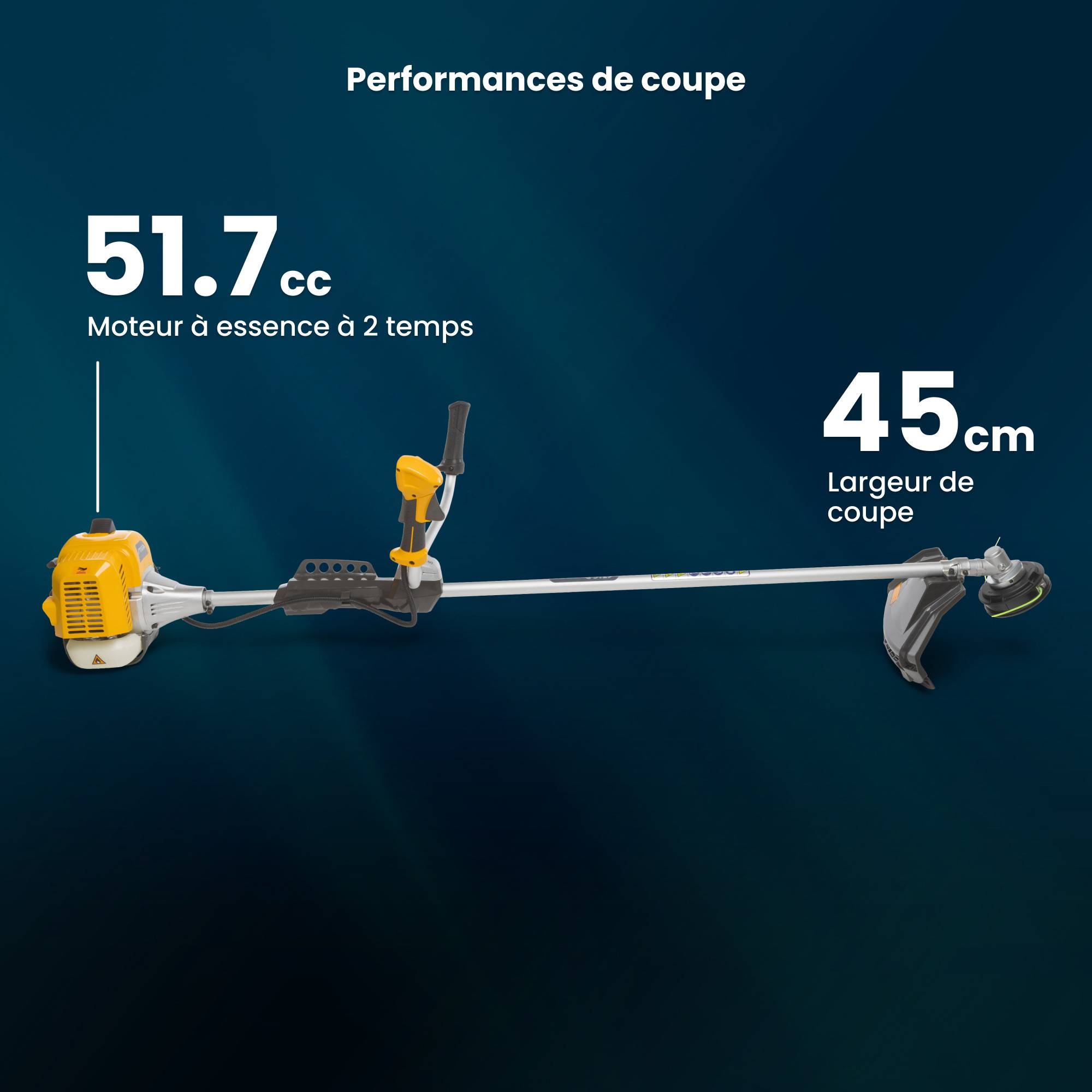 Stiga - Débroussailleuse BC 555 B, moteur 51,7 cc, largeur 45 cm, guidon vélo, lame 3T - STIGA - Image 3