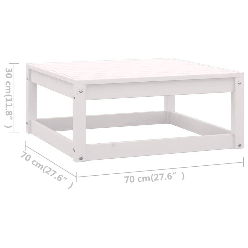 Helloshop26 - Salon de jardin meuble d'extérieur ensemble de mobilier 9 pièces avec coussins blanc bois de pin massif - Imagen 8