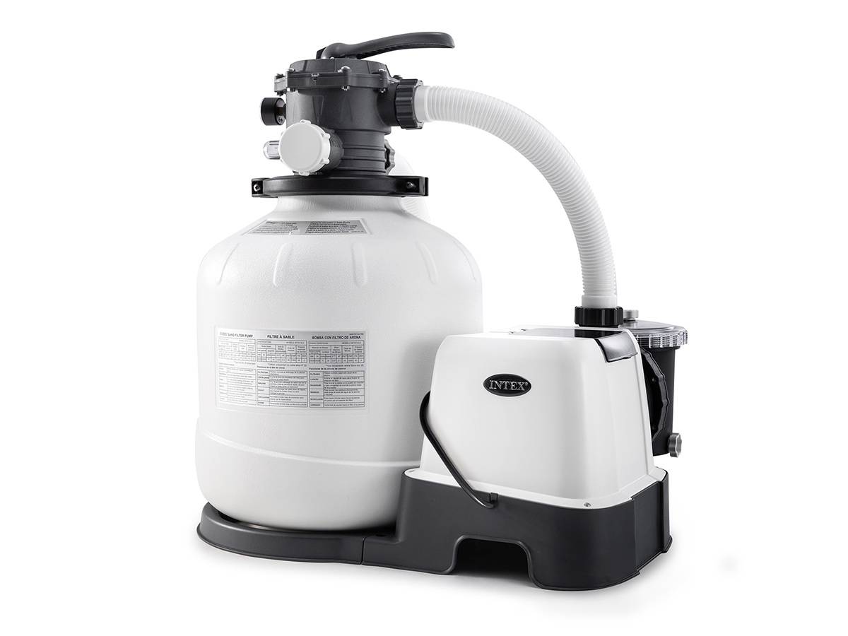Combiné groupe de filtration à sable 8 m³/h + stérilisateur au sel QX2600 - Intex - Imagen 1