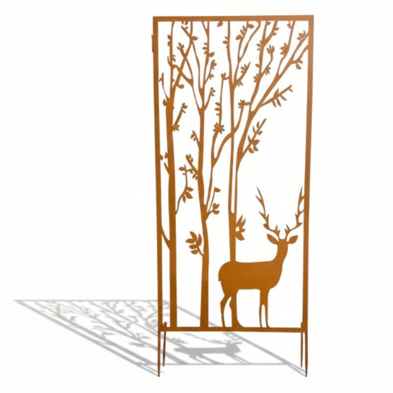 La Grande Prairie - Treillage Cerf arboré 60x10x140cm - Image 1