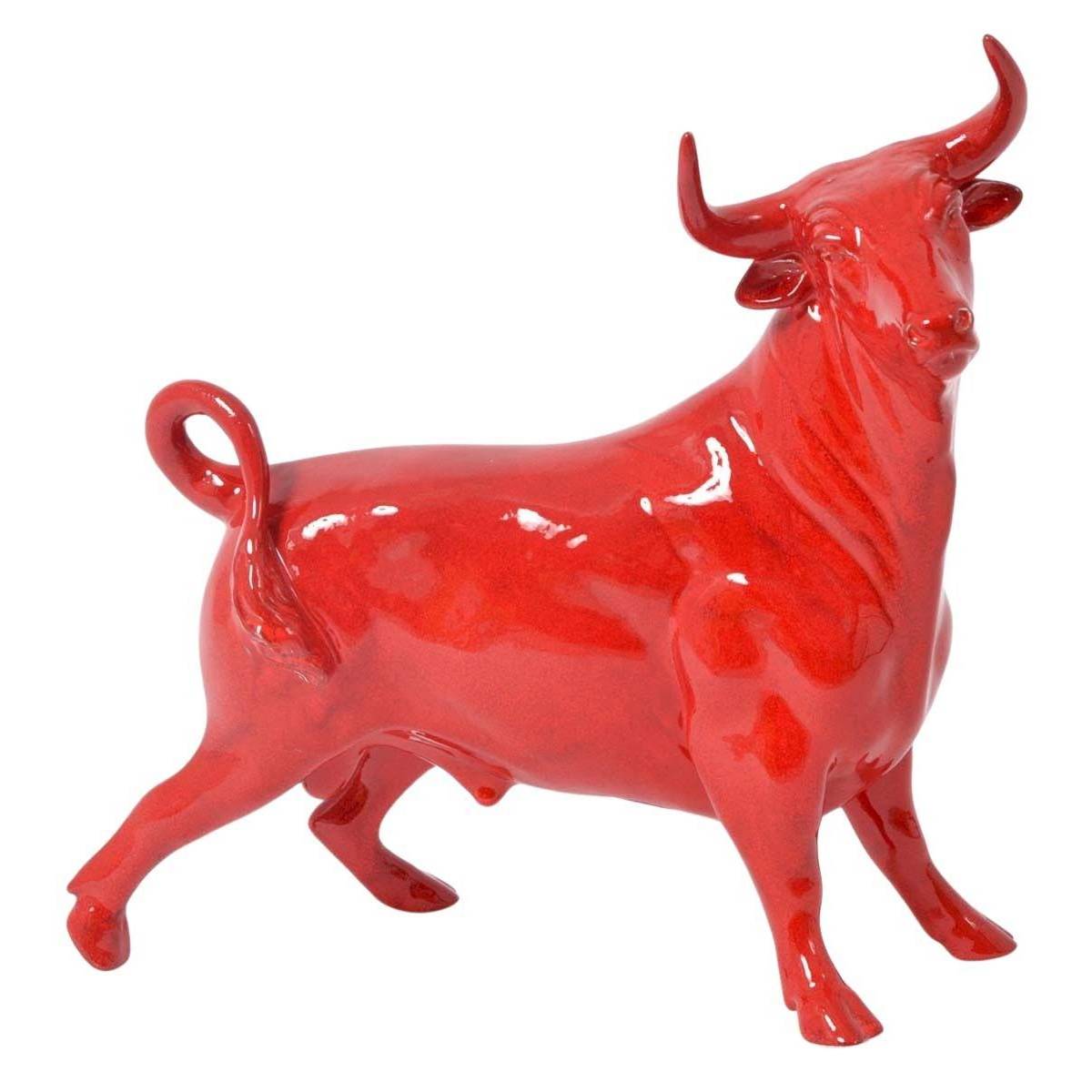 Drimmer - Statuette taureau rouge en céramique Feria Drimmer - Imagen 1