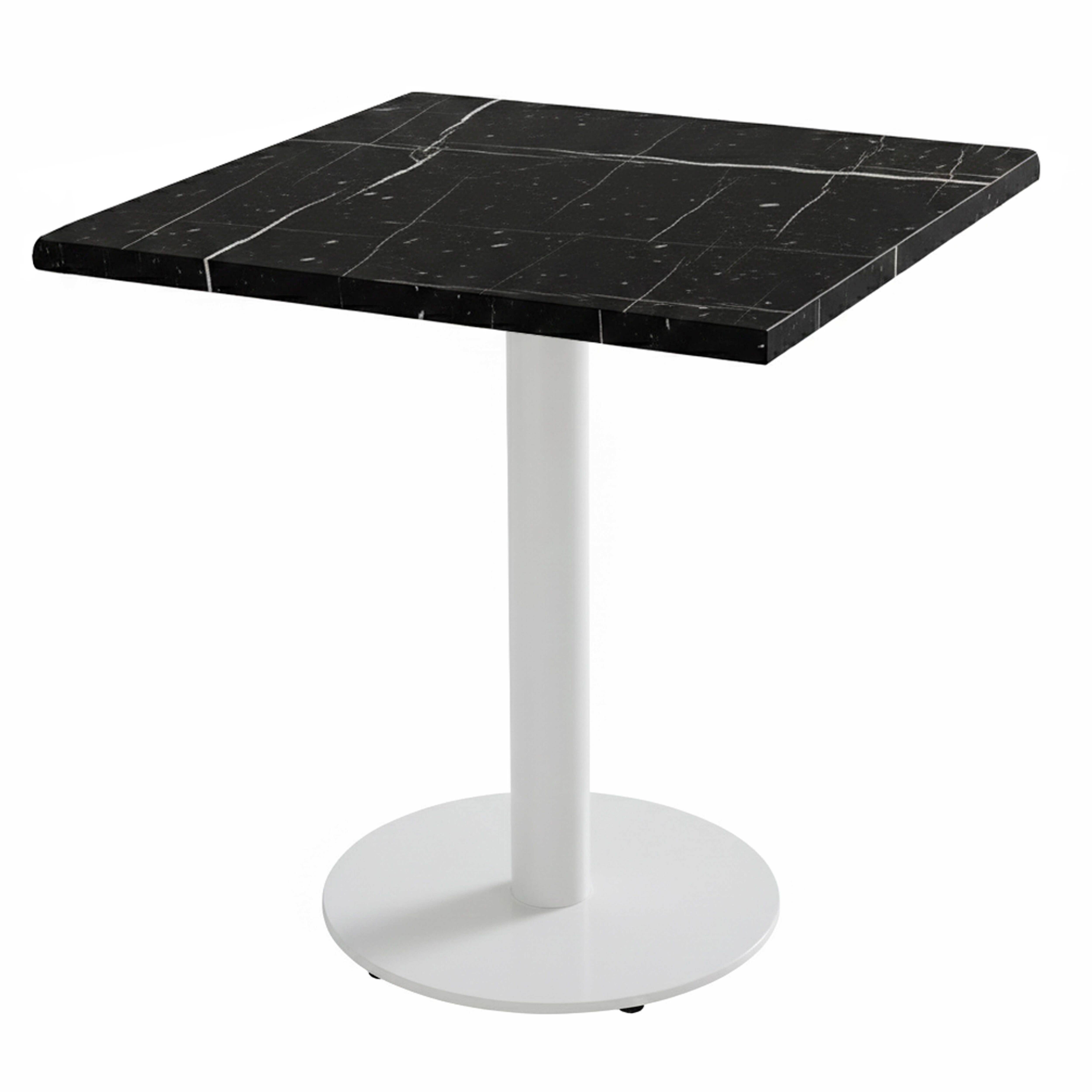 Oviala - Plateau de table carré stratifié 70 x 70 cm marbre noir Haussmann - Oviala - Imagen 5