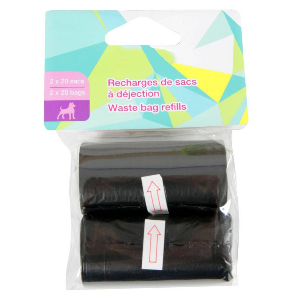 Animallparadise - Sacs déjection rouleaux recharge 2 x 20 sacs pour chien - Imagen 1