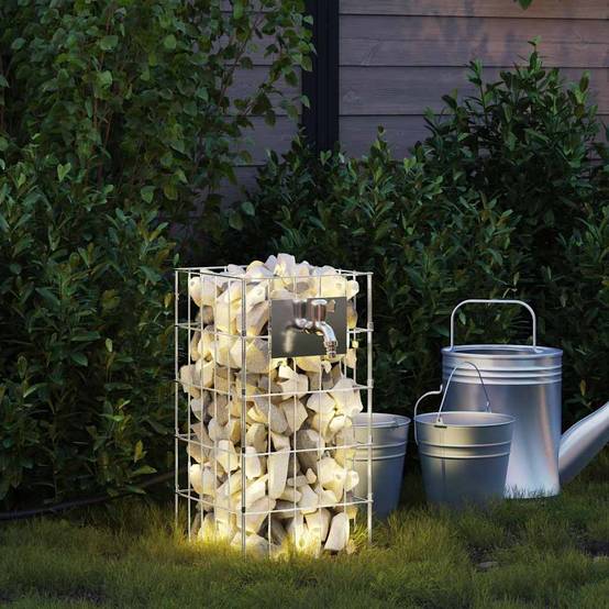 PANGIVO - Robinet gabion acier inoxydable argenté 25 x 25 x 50 cm - PANGIVO - Image 4
