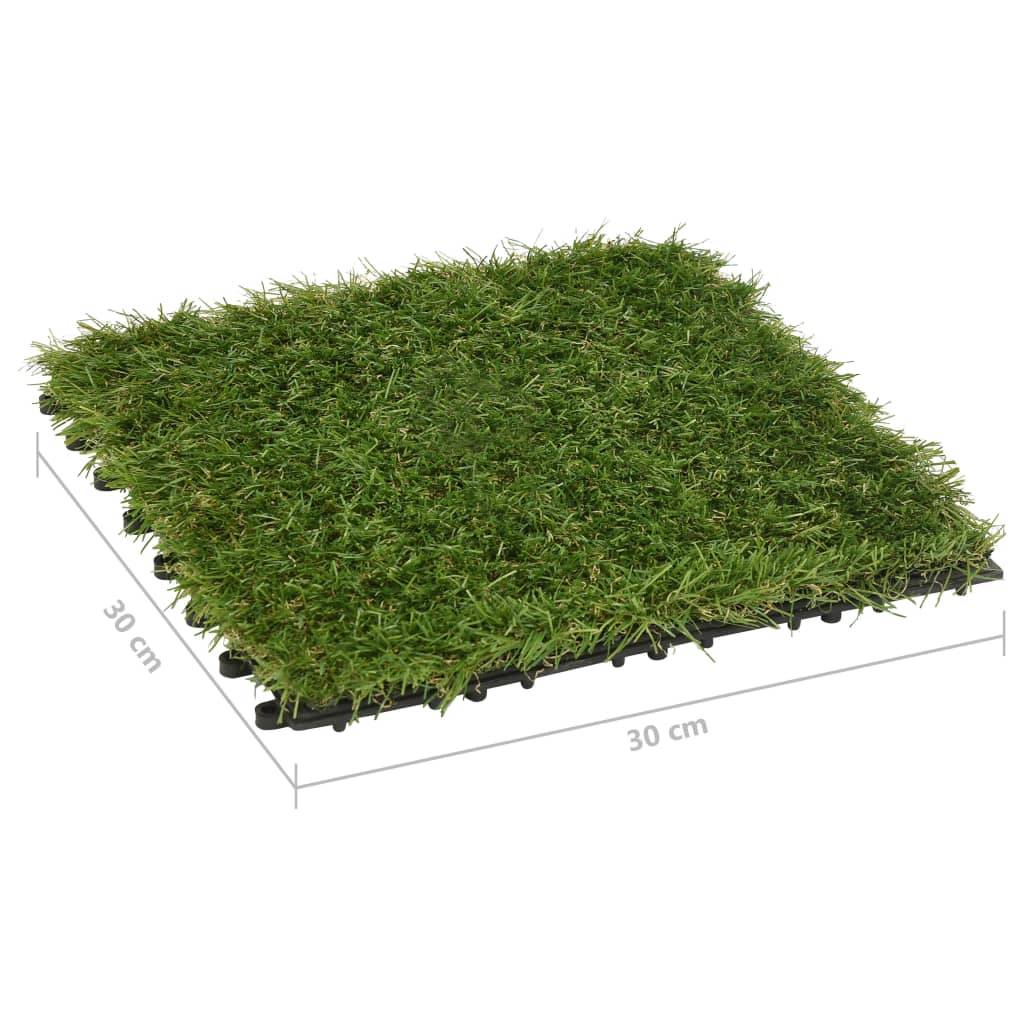 Vidaxl - Carreaux de gazon artificiel 11 pcs Vert 30x30 cm - Image 3