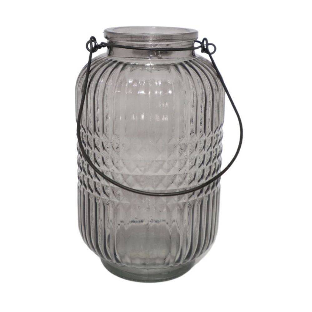 Chemin De Campagne - Vase "Cubes" avec anse métallique - Gris foncé PM Chemin de campagne - Image 1