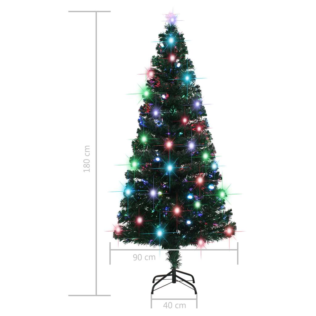 Maison Chic - Arbre de Noël - Sapin de Noël pré-éclairé avec support 180 cm fibre optique - Image 8