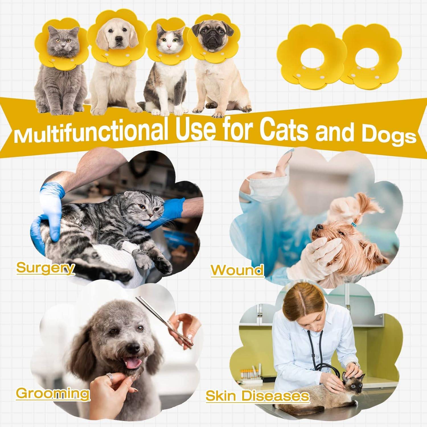 2 Pièces Collerettes pour Chat/Chien MCBOOSN - Imagen 4
