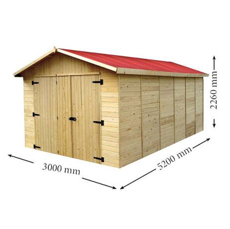 Garage en bois 13.20 m² - Imagen 4
