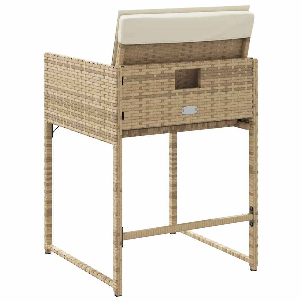 Prolenta Premium - Chaises de jardin rotin beige  50,5 x 54 x 79 cm  - Prolenta premium p3104.1 - Image 7