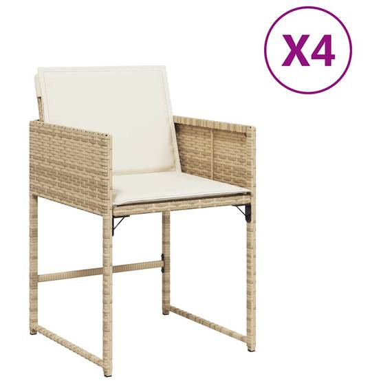 Prolenta Premium - Chaises de jardin rotin beige 50,5 x 54 x 79 cm - Prolenta premium p3104.1 - Image 1