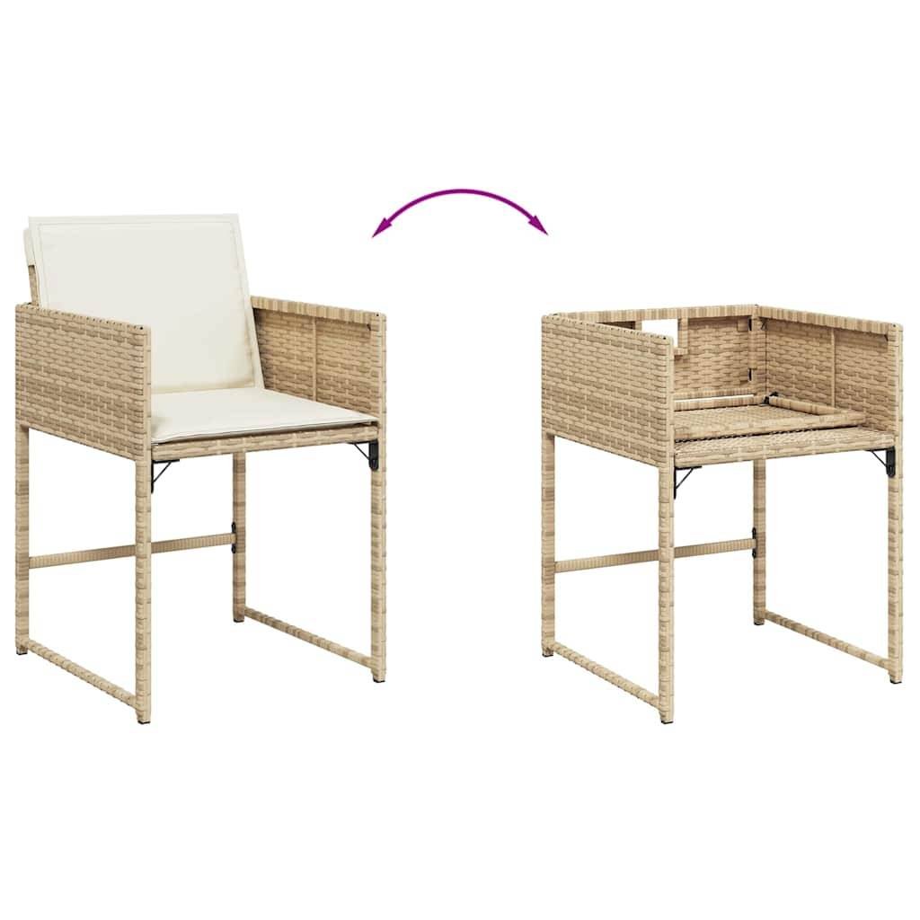 Prolenta Premium - Chaises de jardin rotin beige 50,5 x 54 x 79 cm - Prolenta premium p3104.1 - Image 8