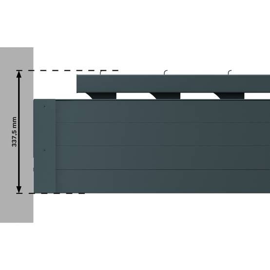 Pergola bioclimatique HELY 7,00x3,062m Vérin à télécommande (Gris anthracite) - Alia Productions - Imagen 4