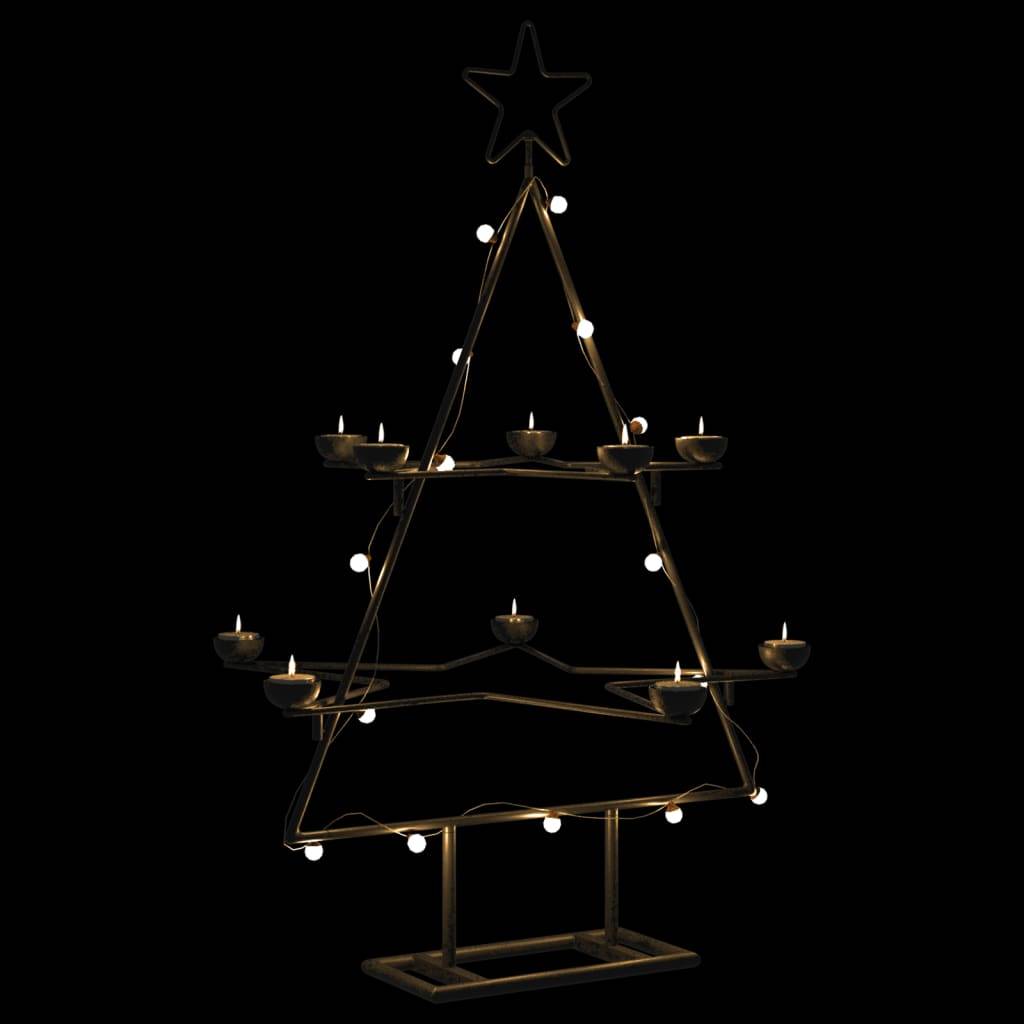 ComfortXL - Petit sapin de Noël en métal avec bougeoirs pour table Noir 75 cm – ComfortXL Outdoor Living