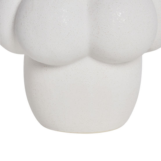 Beliani - Vase à Fleurs Blanc en Grès Étanche Design Décoration Intérieure Maison Moderne - Image 6