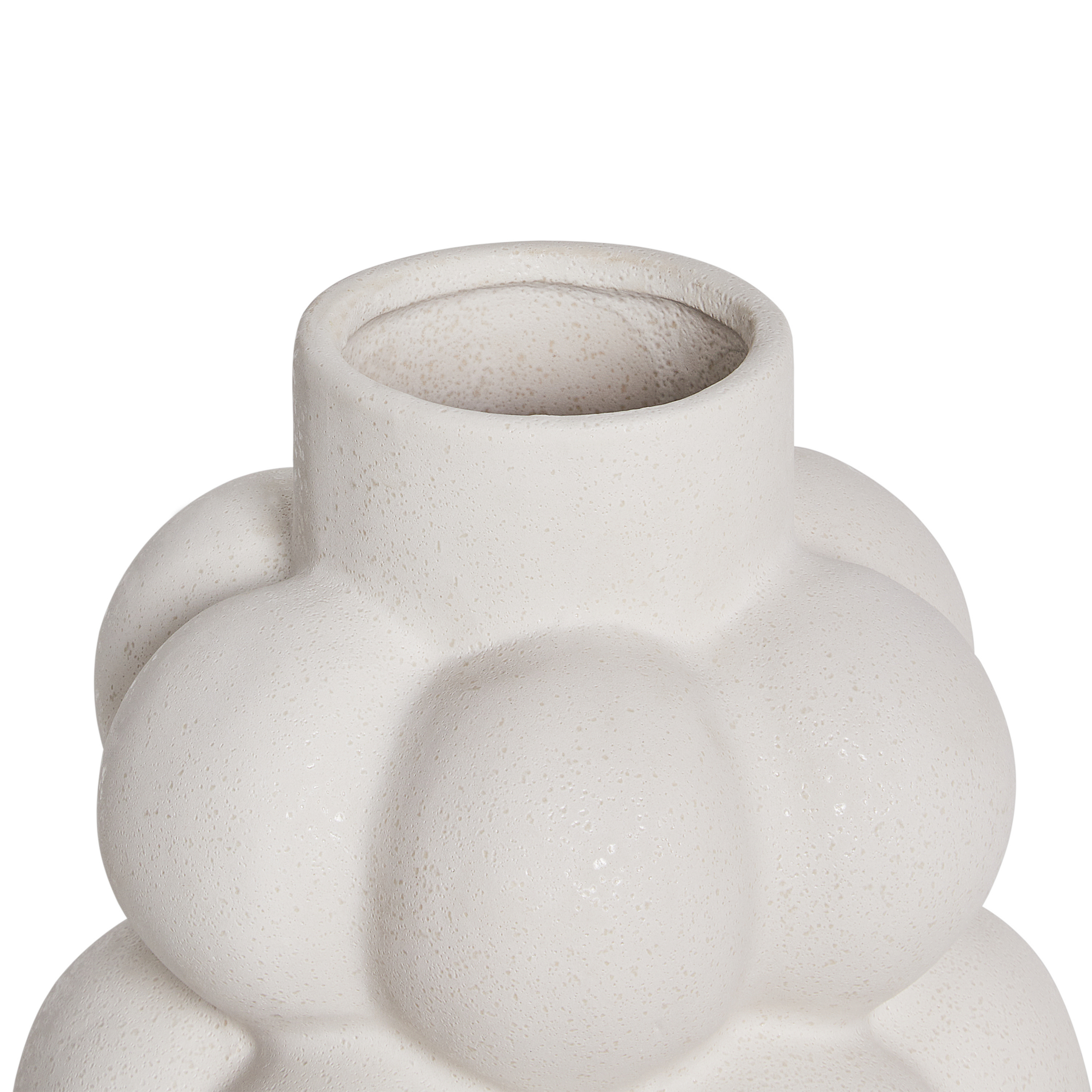 Beliani - Vase à Fleurs Blanc en Grès Étanche Design Décoration Intérieure Maison Moderne - Image 5