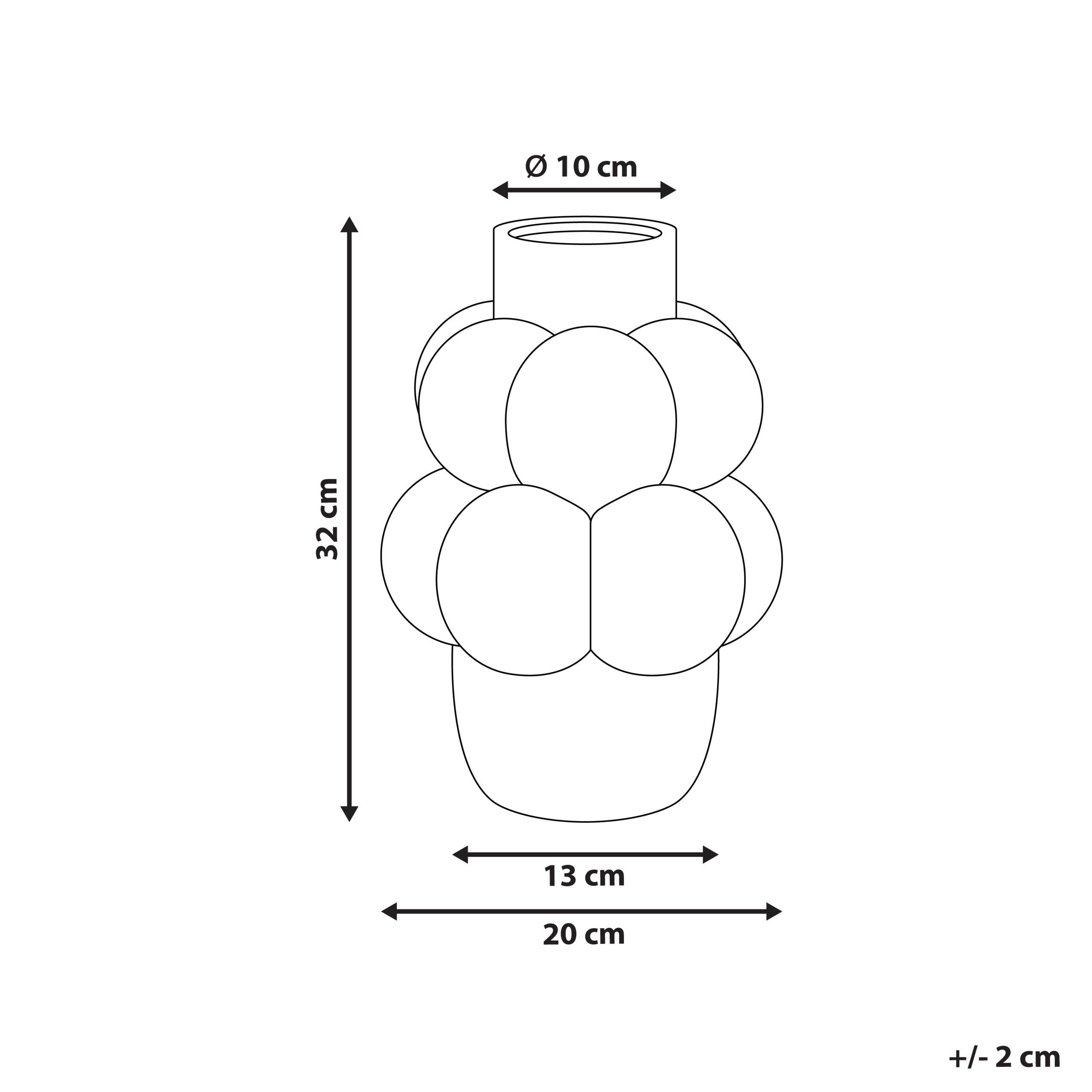 Beliani - Vase à Fleurs Blanc en Grès Étanche Design Décoration Intérieure Maison Moderne - Image 3