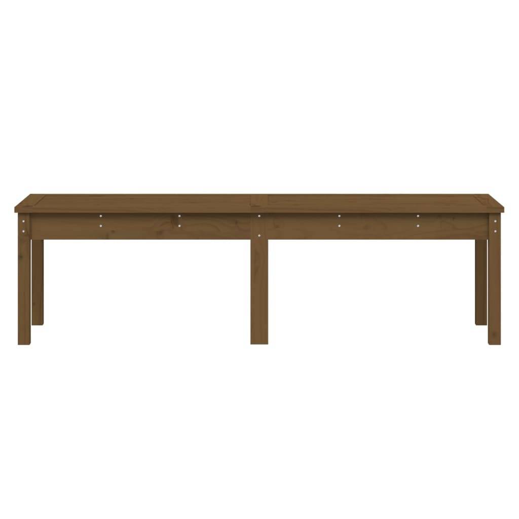 Helloshop26 - Banc de jardin meuble de patio d'extérieur terrasse à 2 places 159,5 x 44 x 45cm bois de pin marron miel - Imagen 2