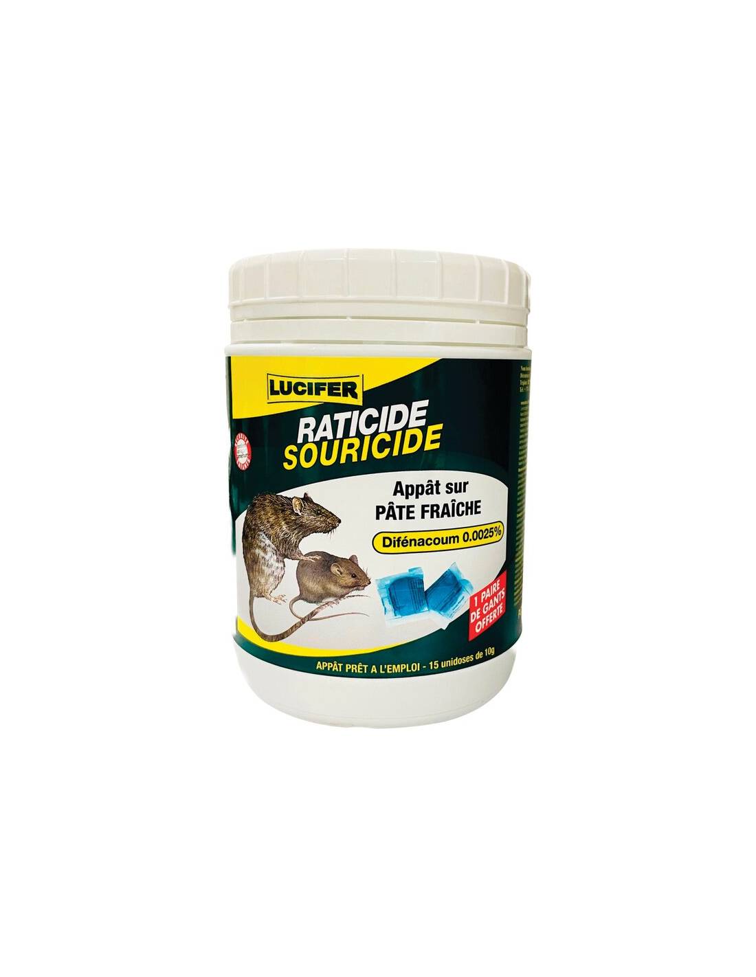 Lucifer - Raticide Souricide Lucifer 150g éradication Rapide Rongeurs - Lucifer