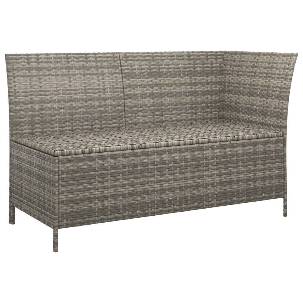 Helloshop26 - Salon de jardin meuble d'extérieur ensemble de mobilier 3 pièces avec coussins gris résine tressée - Imagen 5