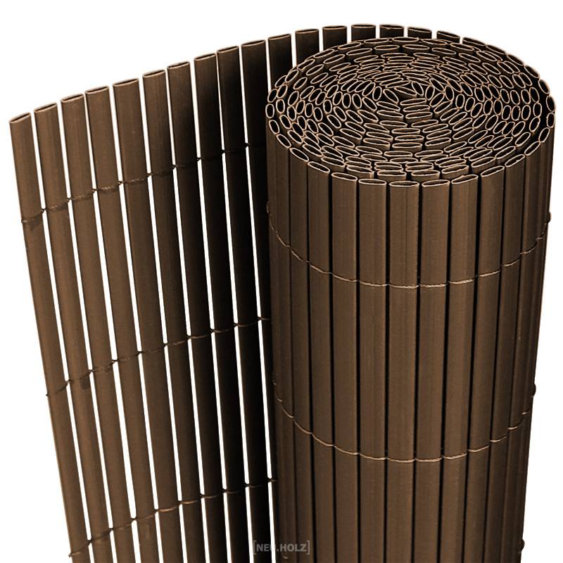 Clôture Brise Vue Hidden Brise Vente PVC Marron 150 x 300 cm [neu.holz] - Imagen 1