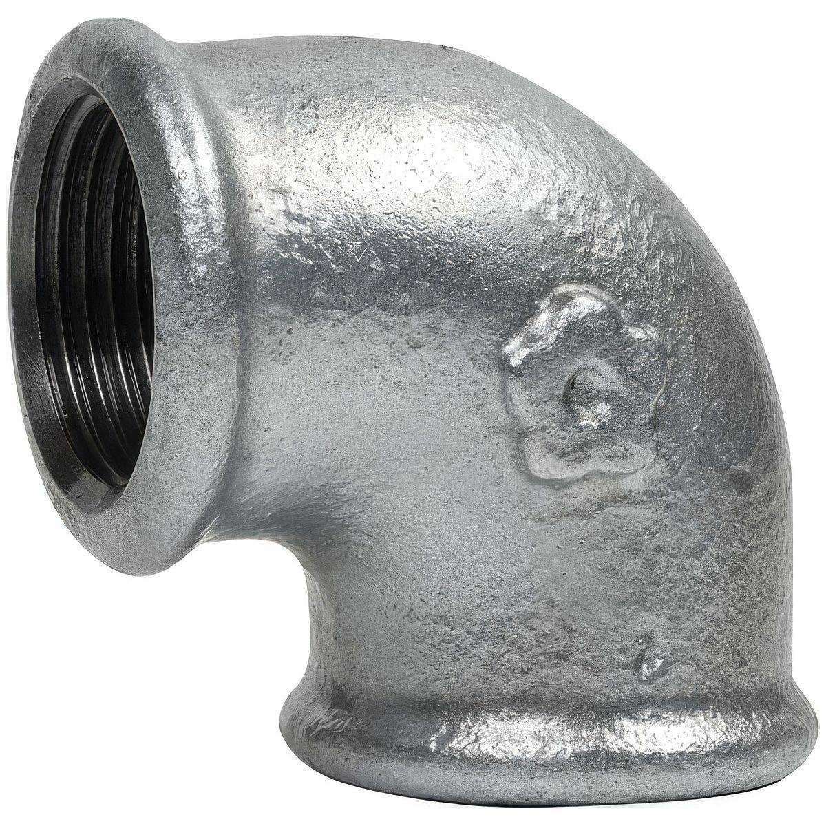 Raccord Coude 90° Femelle/Femelle | Fonte Malléable Galvanisée EN 10242 - 1/2'' - Image 1