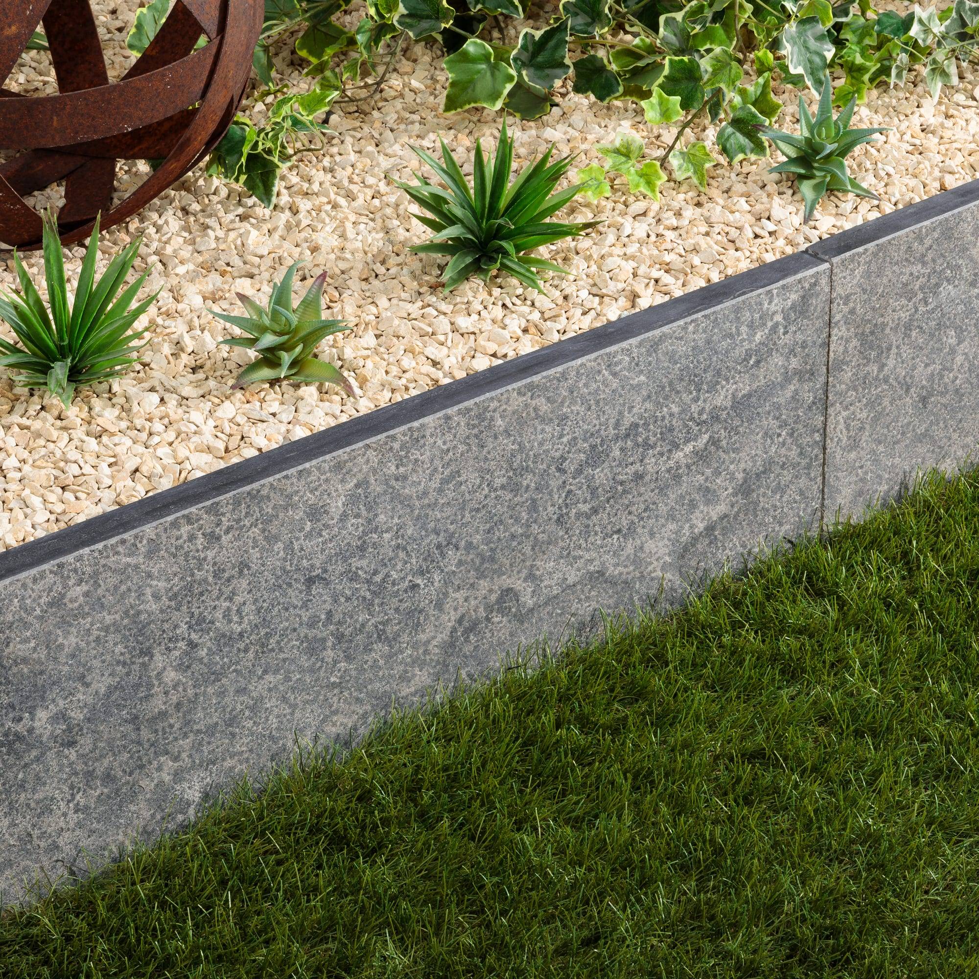 RO'MA Nature - Bordure de jardin Pierre d'Asie Grise 100x30x3 cm (à l'unité) - RO'MA NATURE